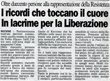 25 aprile 2005 - Dal Corriere di Rimini
